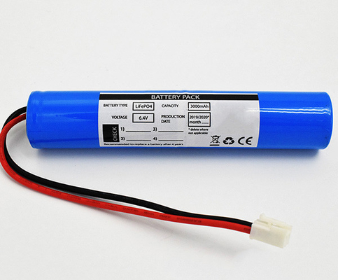 الطوارئ LiFePO4 خروج حزمة بطارية خفيفة 3000mAh 6.4V ل HEV