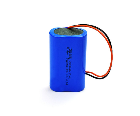 بطارية خروج الطوارئ ليثيوم أيون بطارية ICR18650 2000mAh 7.4V عديمة الرائحة