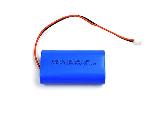 بطارية خروج الطوارئ ليثيوم أيون بطارية ICR18650 2000mAh 7.4V عديمة الرائحة