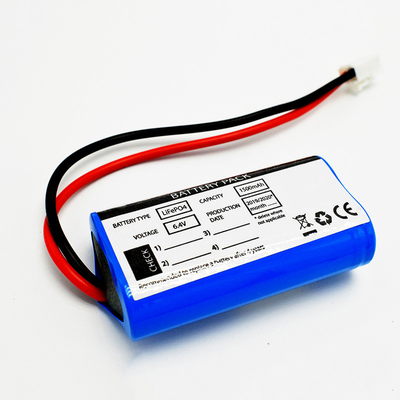 بطارية الليثيوم 18650 قابلة لإعادة الشحن بطارية الليثيوم LiFePO4 6.4V 1500MAh
