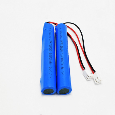 1600mAh 18650 LiFePO4 Packs 6.4V بطارية إضاءة الطوارئ